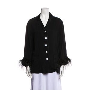 Sleeper Black Feather Pajama Shirt, size xs
